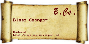 Blasz Csongor névjegykártya